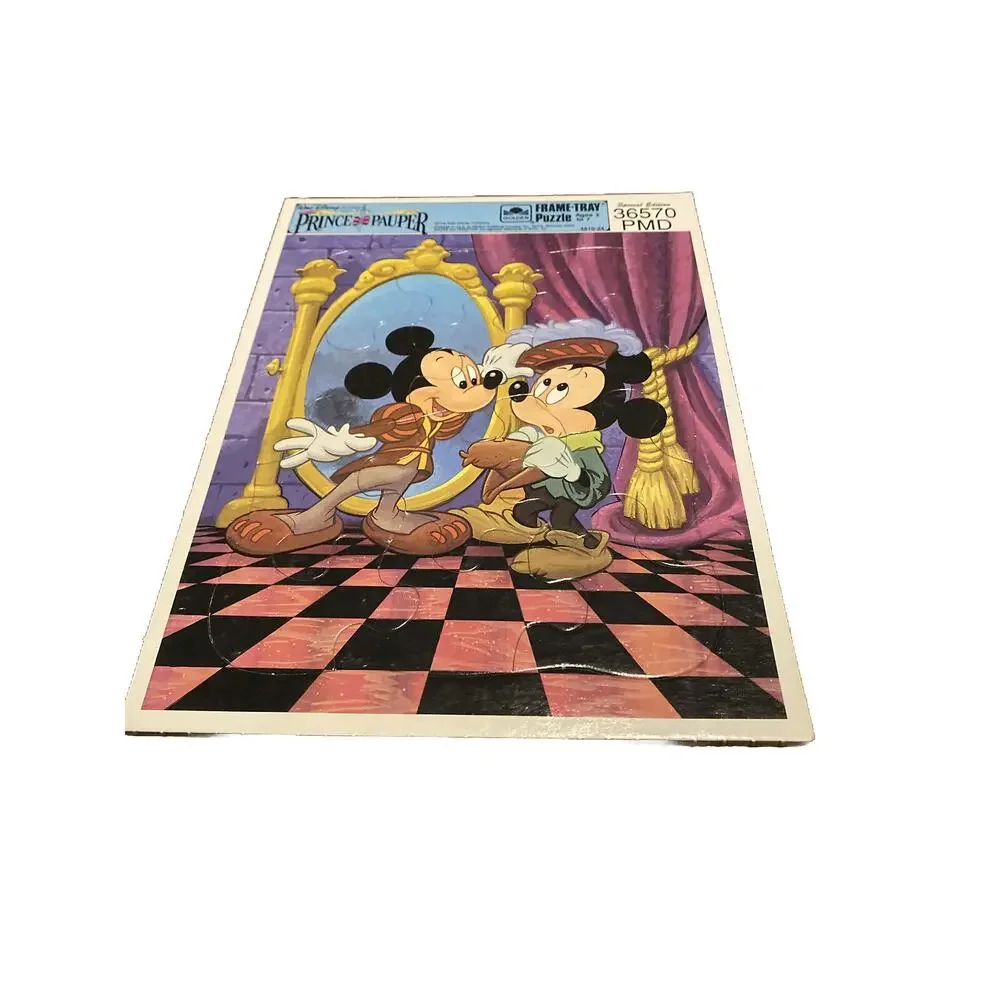 Disney Golden The Prince‎ and the Pauper VTG Frame Tray Puzzle 8 X 11 Children's